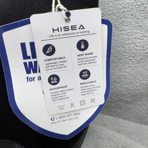 Hisea Boots Mens Size 13 Black Neoprene Waterproof Rubber Rain Work Outdoor - Picture 3 of 15